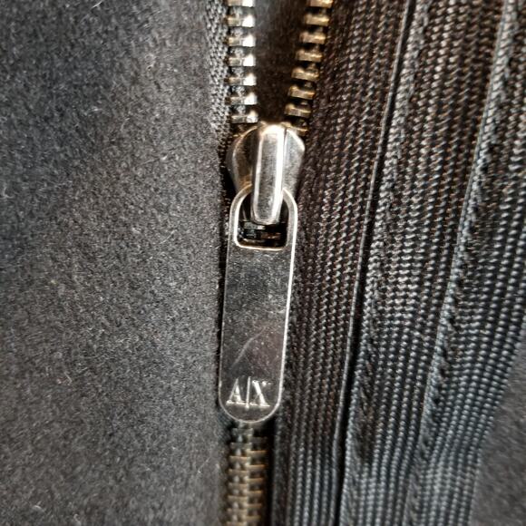 A/X Armani Exchange Women's Black Wool Blend Zip Front Jacket Blazer Size Small - Picture 7 of 9
